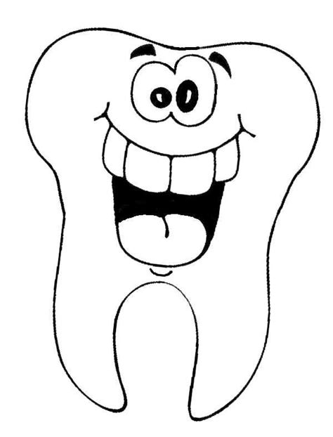 tooth coloring page learning   read