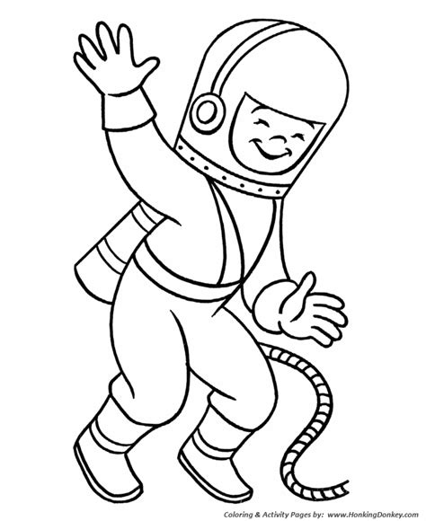 pre  coloring pages astronaut  spacesuit moon coloring pages