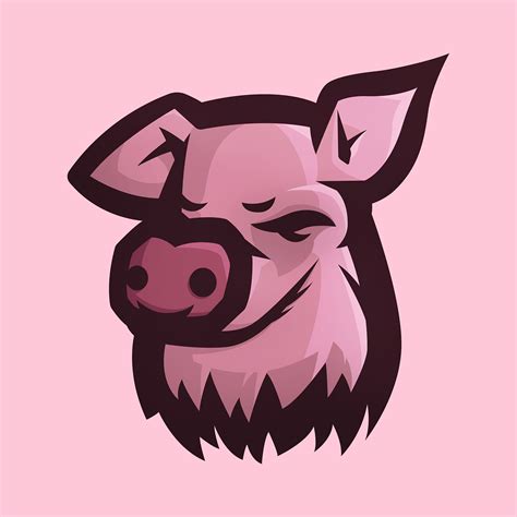 pig mascot logo  behance