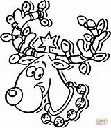 Coloring Reindeer Christmas Pages Face Ready Printable Rudolph July Raindeer Supercoloring Head Sheets Super Light Cliparts Color Colouring Print Clipart sketch template