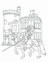 Coloring Pages Castle Medieval Disney Disneyland Knight Printable Princess Queen King Castles Drawing Haunted Kingdom Magic Rides House Getcolorings Getdrawings sketch template