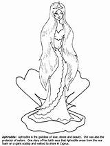 Afrodita Aphrodite Mythology Goddess Goddesses Grece Myths Diosa Dioses Maestrasabry Dea Coloringhome Griechenland Amor Venus Nymph Nazioni Hera Hestia Griega sketch template