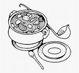 Soup Tureen Bowl Coloring Cuisine Dish Food Hot Pages Kindpng sketch template
