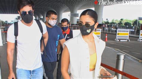 ranbir kapoor alia bhatt twin in white as they head for a vacation