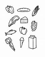Coloring Food Pages Printable Kids Healthy Items Groups Colouring Protein Group Dairy Sheets Drawing Print Junk Color Sheet Clipart Eating sketch template