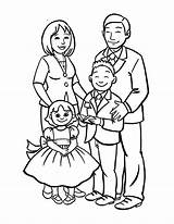 Family Coloring Drawing Pages Draw Beautiful Kids Drawings Cartoon Familie Easy Choose Board sketch template