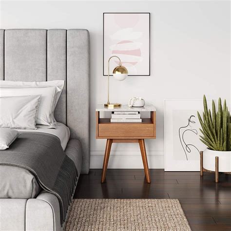 bedside tables  blend convenience  style   bedroom