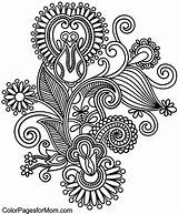 Coloring Paisley Pages Flower Colorpagesformom sketch template
