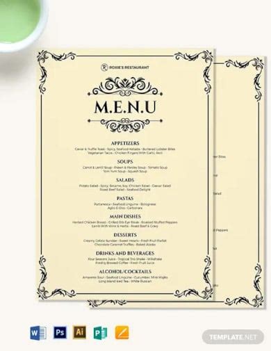 elegant dinner menu designs   templates  psd ai vector eps
