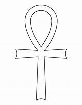 Ankh Egyptian Template Coloring Tattoo Stencil Symbols Printable Egypt Templates Ancient Pages Symbol Stencils Outline Cross Crafts Patterns Open Pattern sketch template
