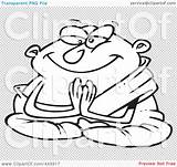 Clip Monk Meditating Outline Illustration Cartoon Rf Royalty Toonaday sketch template