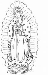 Virgin Mary Blessed Coloring Pencil Pages Template sketch template
