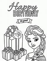 Birthday Coloring Pages Frozen Happy Elsa Kids Hey Duggee Printable Color Princess Getcolorings Girls Froze Getdrawings Visit Wuppsy sketch template