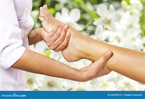 foot massage   spa salon stock photo image  foot organic