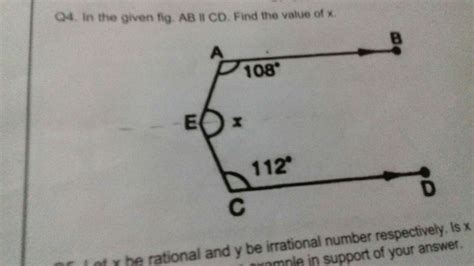 in the given figure ab is parallel to cd find the value of free