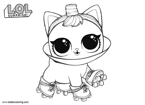 lol pets coloring pages roller kit  printable coloring pages