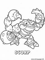 Skylanders Scorp Vac Colorier Fois Imprimé sketch template