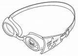 Goggles Swimming sketch template