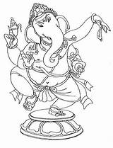 Ganesha Ganesh Drawing Outline Coloring Lord Colouring Pages Print Loving Drawings Indian Easy Sari Dance Pencil Sketch Party Tattoo Manivelu sketch template