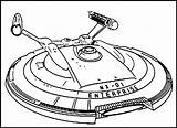 Spaceships Trek Enterprise Starship sketch template