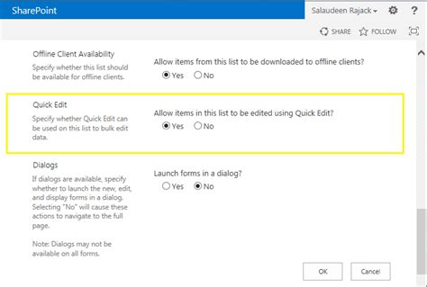 fix quick edit disabled in sharepoint issue sharepoint diary