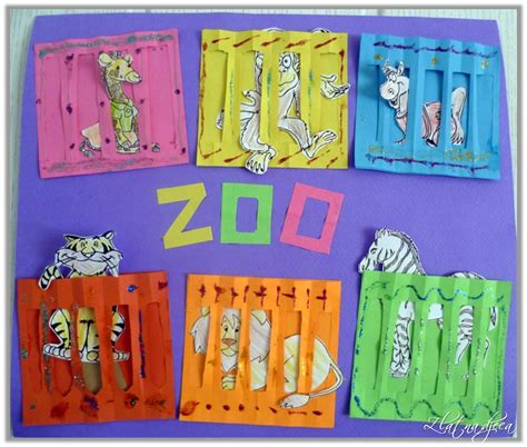zlatna djeca zoo vrt od papira zoo crafts zoo animals preschool