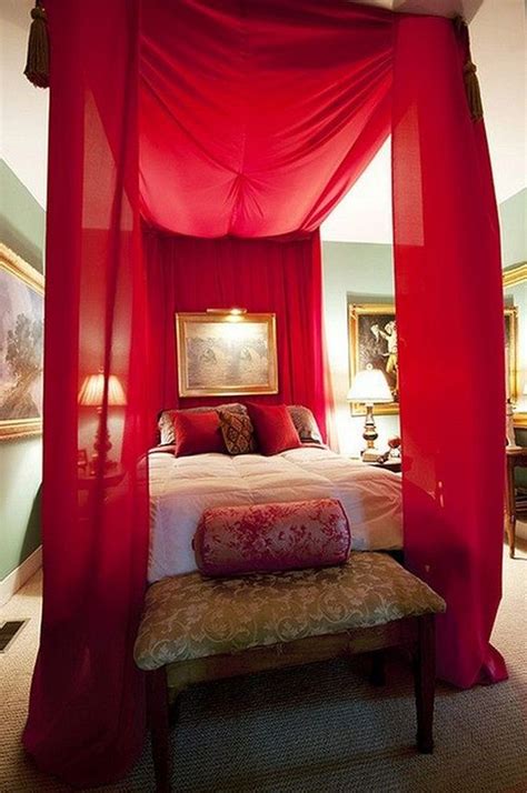 28 lovely romantic red bedroom decorating ideas for couples bedroom