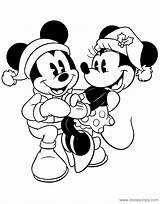 Christmas Coloring Minnie Pages Disney Mickey Disneyclips Lap Sitting sketch template
