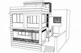 Isometric Building Cadbull sketch template