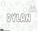 Dylan Coloring English Name sketch template