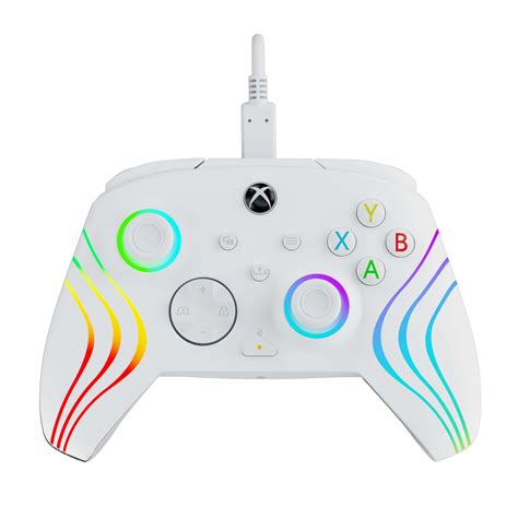 pdp afterglow wave wired controller  xbox   xbox series xs white gamestop