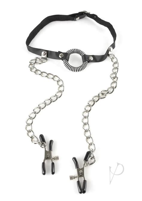 Fetish Fantasy O Ring Gag With Nipple Clamps – Ringsnropes