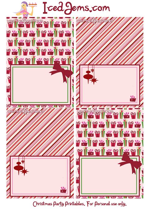 christmas party printables iced jems