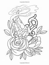 Floral Tattoo Designs Haven Creative Coloring sketch template