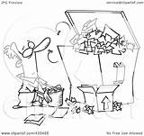 Dumpster Illustration Businessman Waste Tossing Line Into Royalty Clipart Drawing Rf Toonaday Getdrawings Ron Leishman sketch template