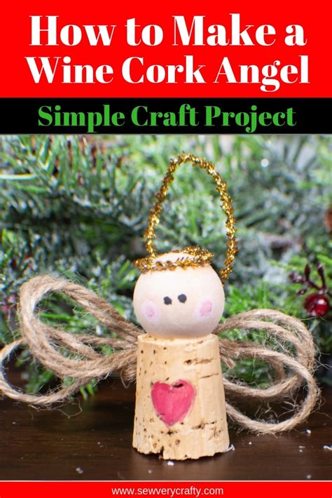 How To Make A Wine Cork Christmas Angel Ornament Sew