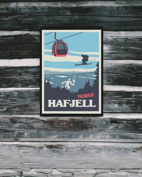 hafjell vintage poster wallpix