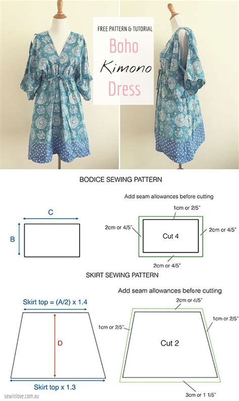 printable kimono pattern