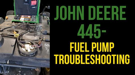 john deere  fuel pump troubleshooting fuel sending unit youtube