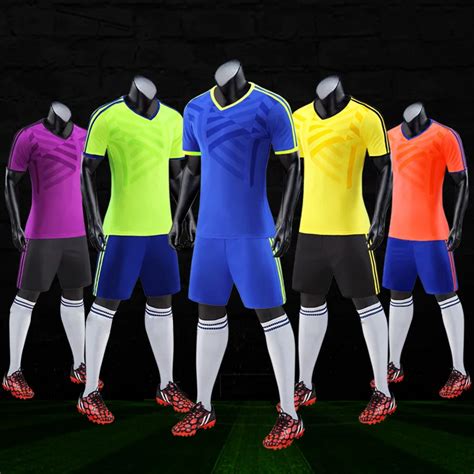 buy adult kids sizes customized print soccer jerseys set short sleeve teams
