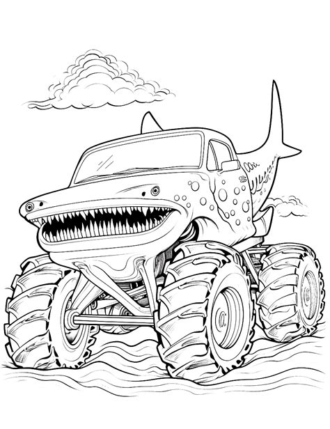 monster truck coloring pages  kids  printables