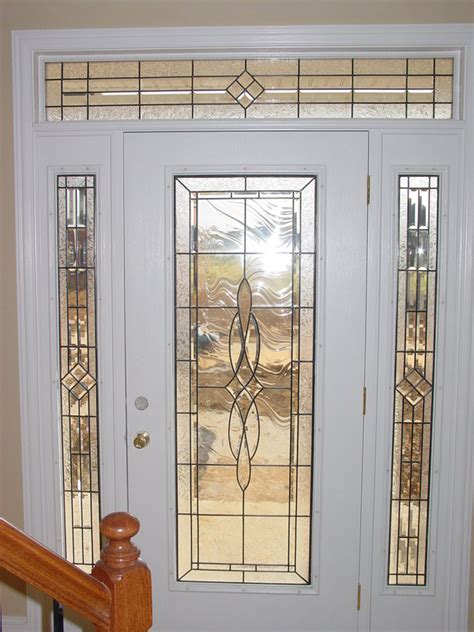 Beveled Glass Front Doors Leaded Stained Glass Entry