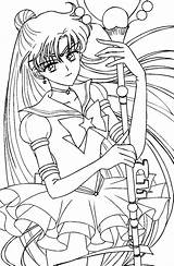 Coloring Pages Sailor Moon Pluto Eternal Books Wallpaper S277 Photobucket Drawing sketch template
