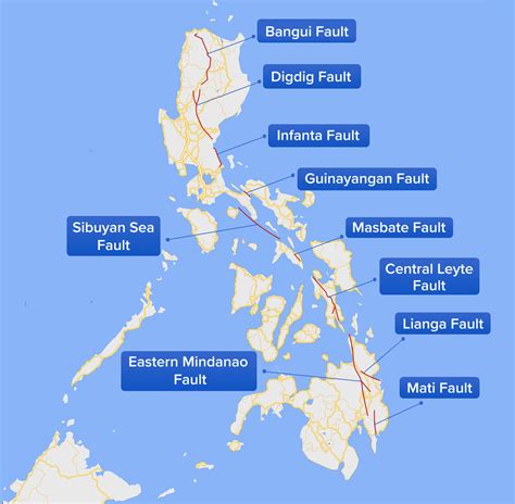 map    major fault lines   philippines lamudi