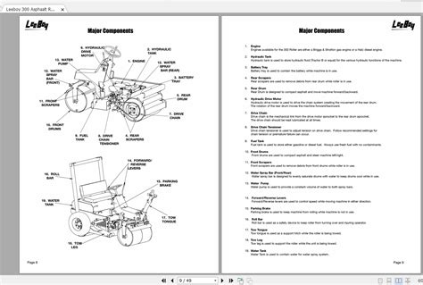 leeboy  asphaalt roller operations service  parts manual