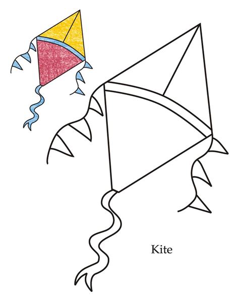 preschool kite art clipart