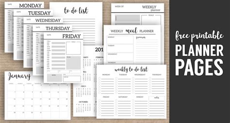 monthly planner template printable planner pages paper trail design