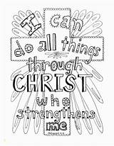 Coloring Bible Pages Philippians Verse Sheets Things School Do Christ Sunday Through 13 Printable Kids Verses Color Open Scripture Cross sketch template