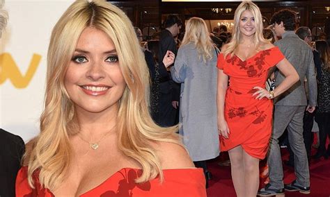 holly willoughby displays her cleavage as she wows at the itv gala daily mail online