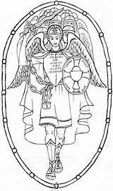 Arcangel Medallon Elaboracion Proteccion Fieles sketch template